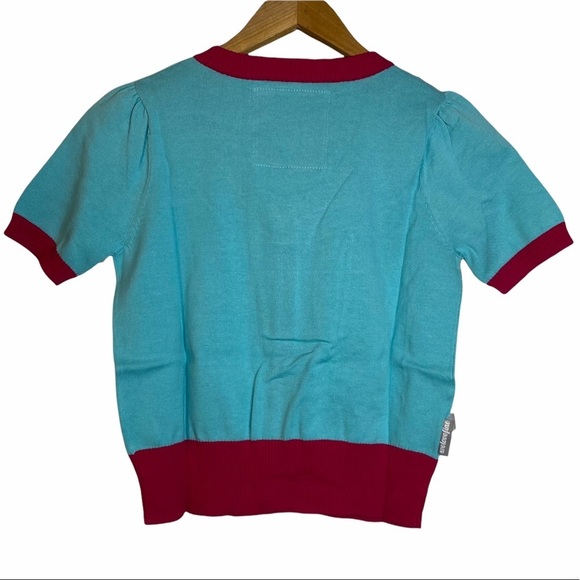 Marvel Spider Gwen Vintage Knit Crop Cardigan Medium Fandom Comic - Picture 2 of 10